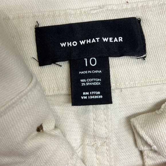 Who what where high waisted cream paper bag waist pants - Picture 2 of 4
